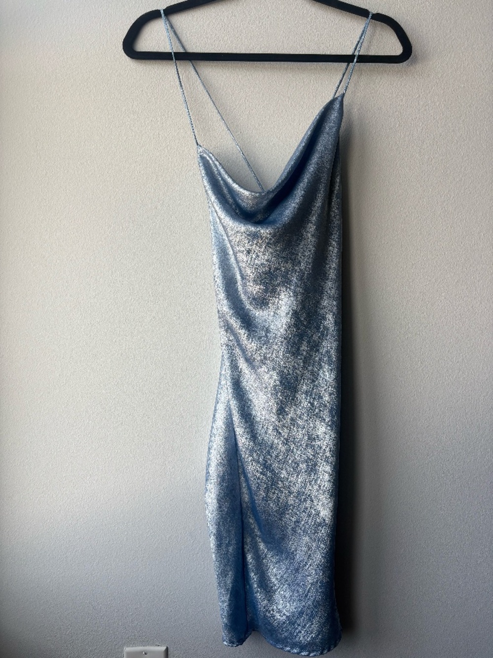 S Blue Shiny Dress